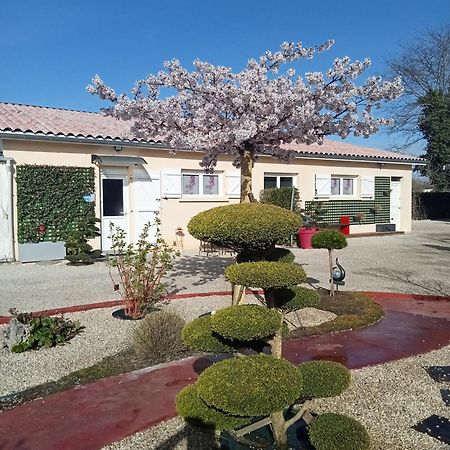 Une Pause Quelque Part Au Jardin Des Erables Et Des Niwakis Saint-Medard-de-Guizieres Exterior photo